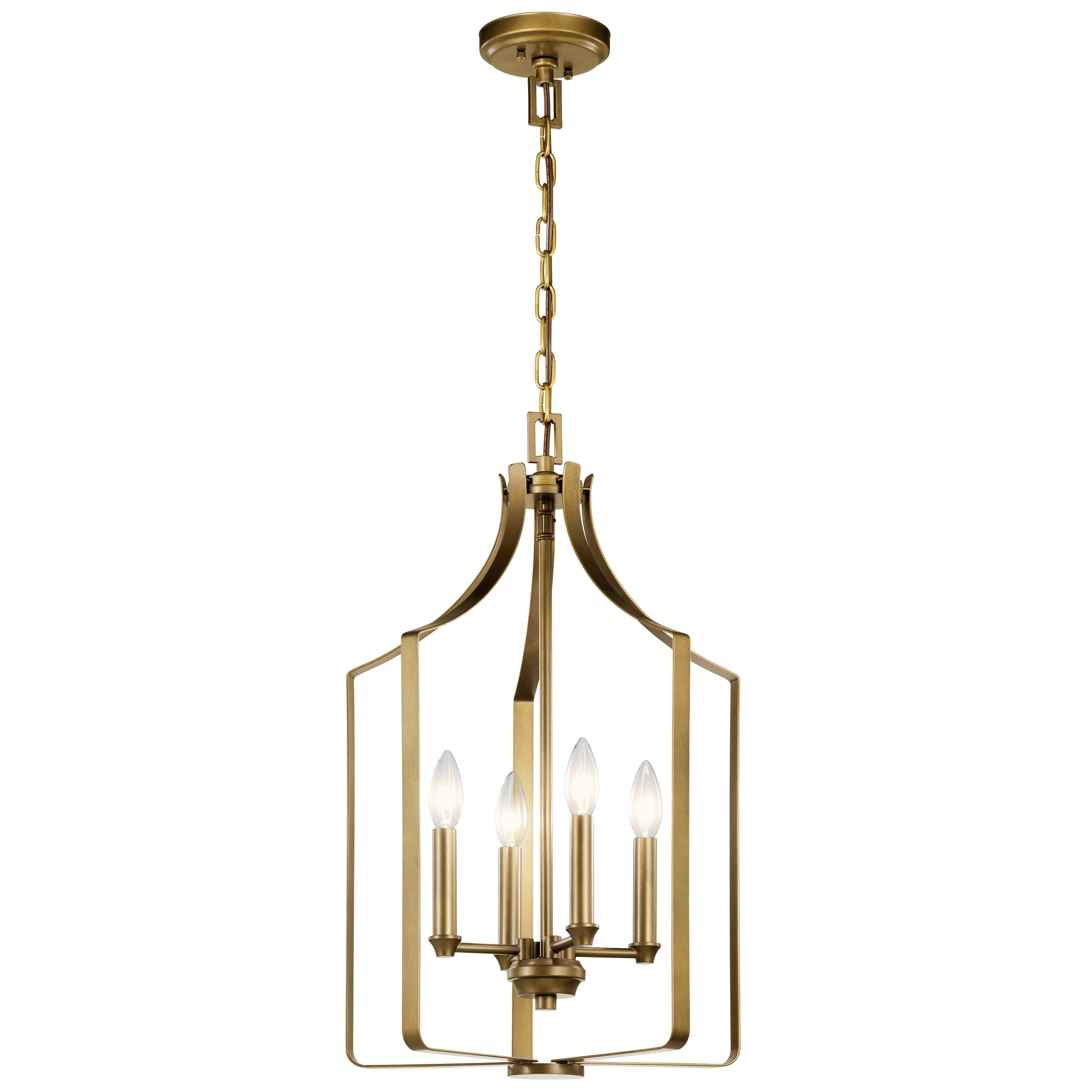 Kichler Lighting Morrigan 4 Light Mini Chandelier Natural Brass