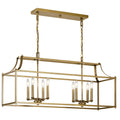 Kichler Lighting Morrigan 8 Light Linear Chandelier Natural Brass
