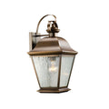 Kichler Lighting Mount Vernon Collection 1 Light Olde Bronze Outdoor Wall Lantern