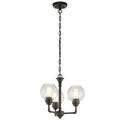 Carbon Loft Guillotin 3 Light Bronze Chandelier Semi Flush Mount