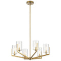 Kichler Lighting Nye 6 Light Chandelier Glass Brushed Natural Brass