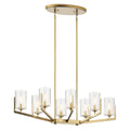 Kichler Lighting Nye 8 Light Oval Chandelier Brushed Natural Brass