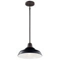 Kichler Lighting Pier 1 Light Outdoor Pendant Semi Flush Black