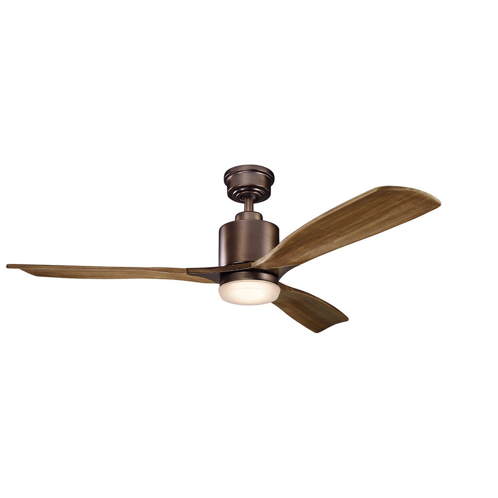 Kichler Lighting Ridley Ii Collection 52 Inch Oil Brushed Bronze Led Ceiling Fan