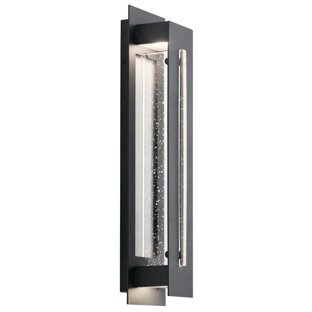 Kichler Lighting River Path Collection 2 Light Textured Black Outdoor Led Wall Sconce
