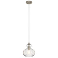Kichler Lighting Riviera Collection 1 Light Brushed Nickel Mini Pendant Brushed Nickel