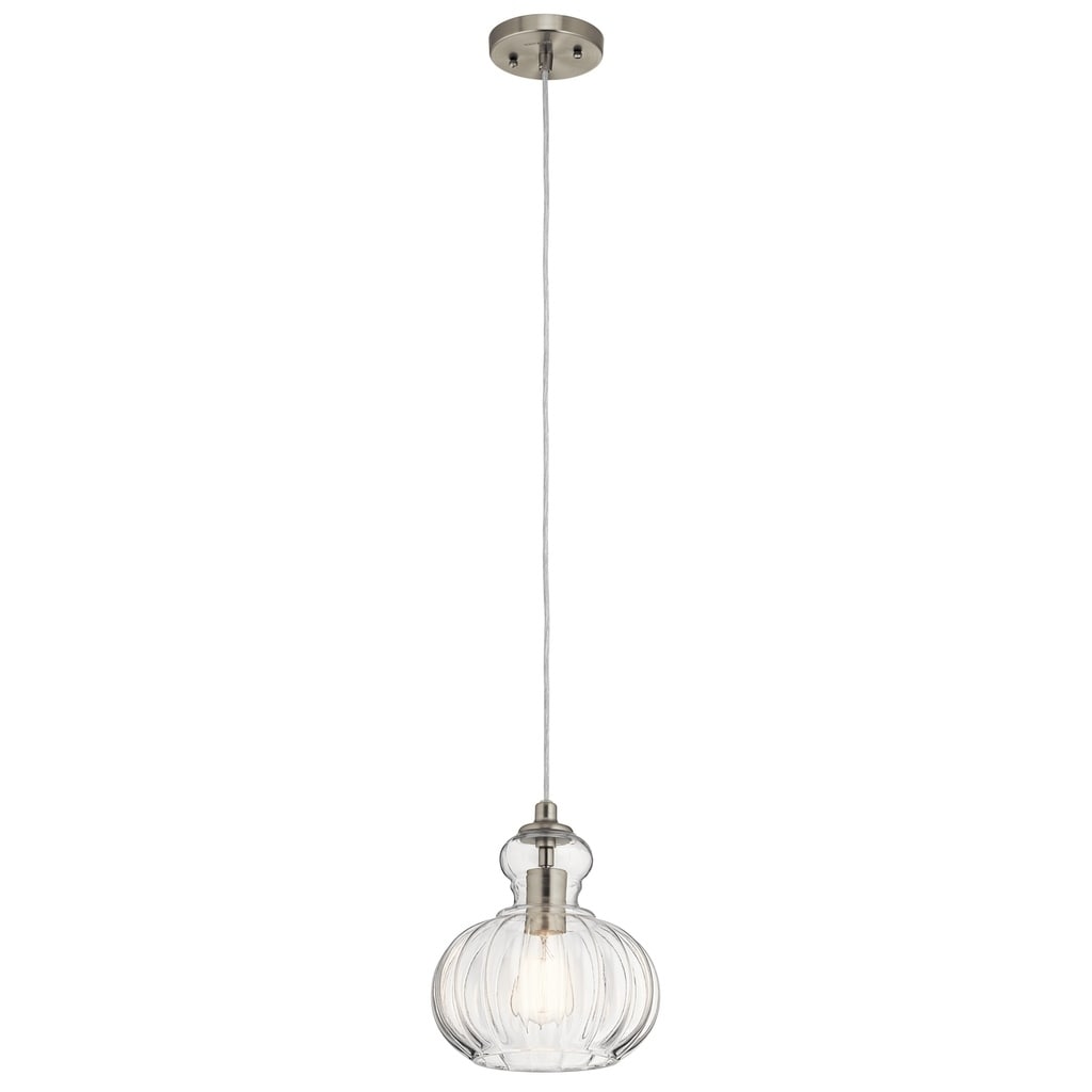 Kichler Lighting Riviera Collection 1 Light Brushed Nickel Mini Pendant Brushed Nickel
