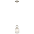 Kichler Lighting Riviera Collection 1 Light Brushed Nickel Mini Pendant Brushed Nickel