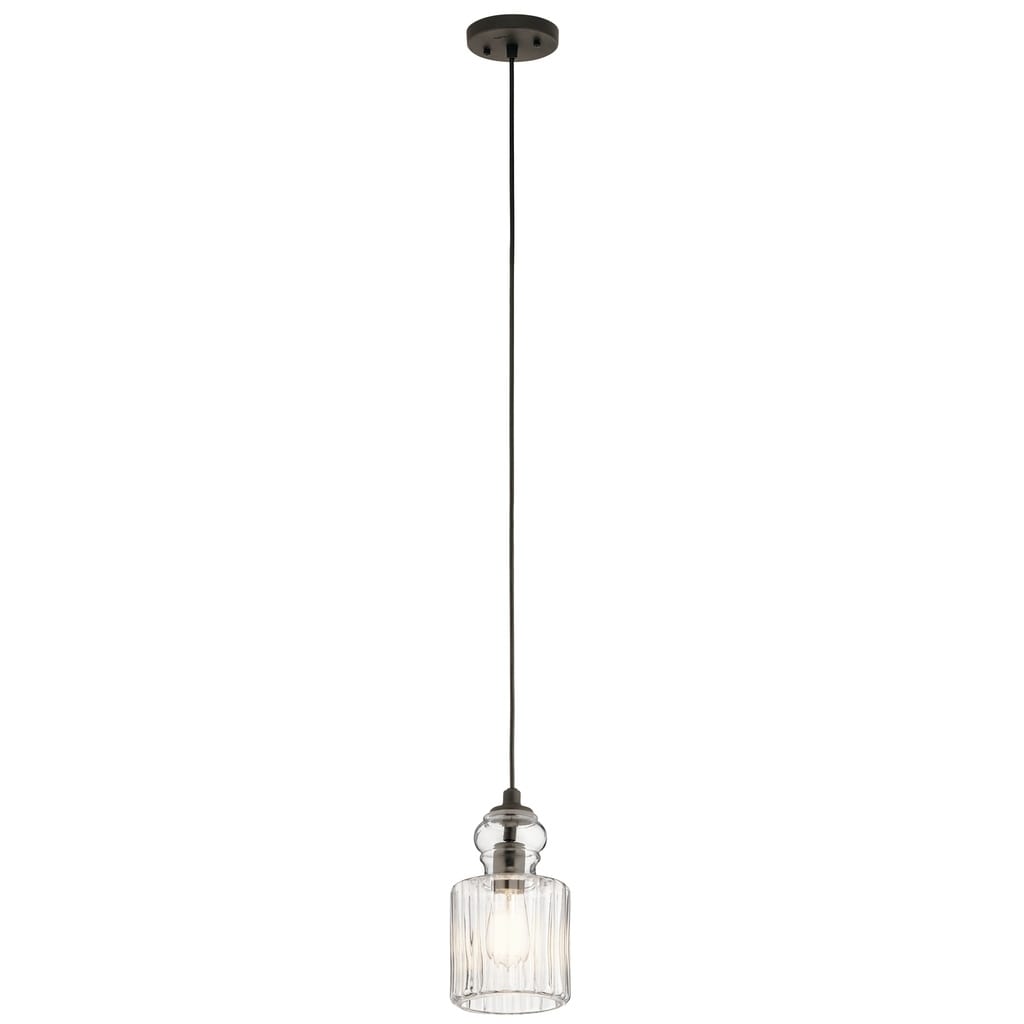 Kichler Lighting Riviera Collection 1 Light Olde Bronze Mini Pendant