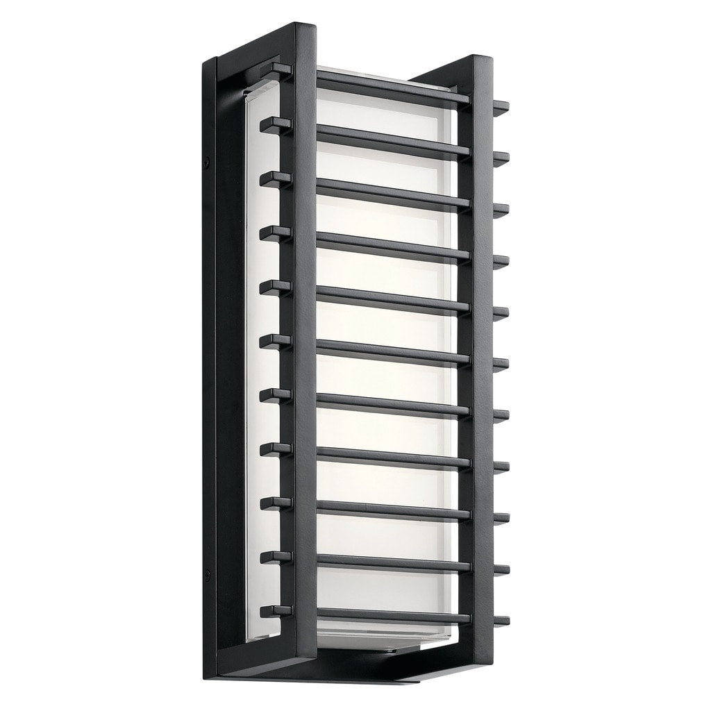 Kichler Lighting Rockbridge Collection 2 Light Black Led Outdoor Wall Sconce