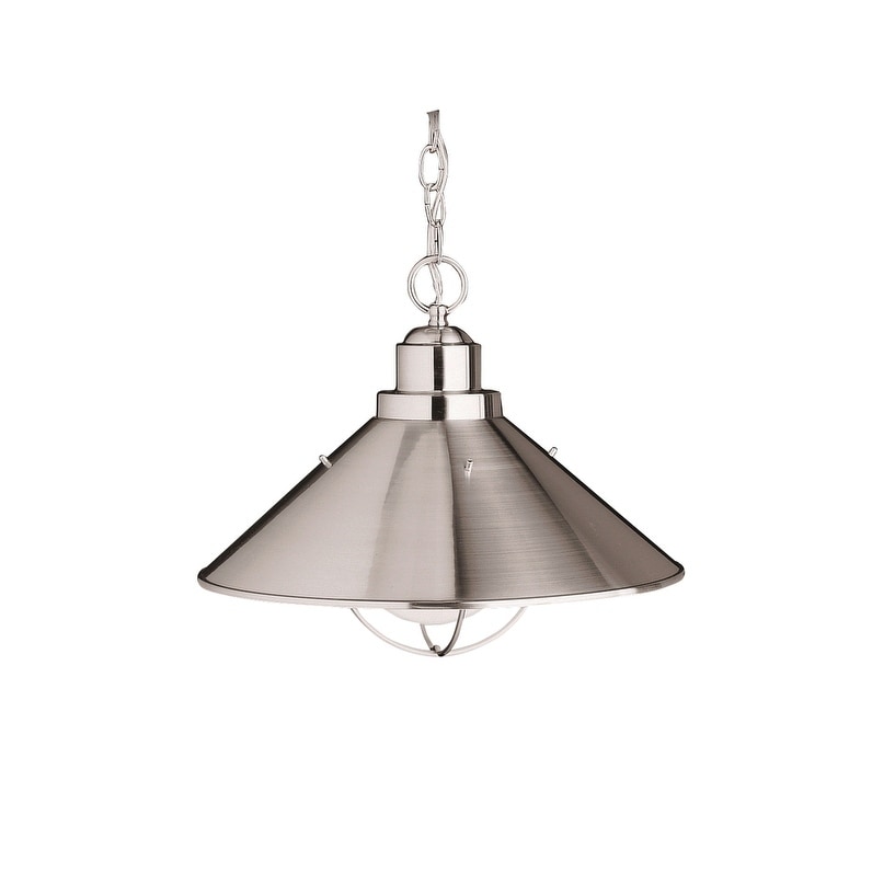 Kichler Lighting Seaside Collection 1 Light Brushed Nickel Outdoor Pendant