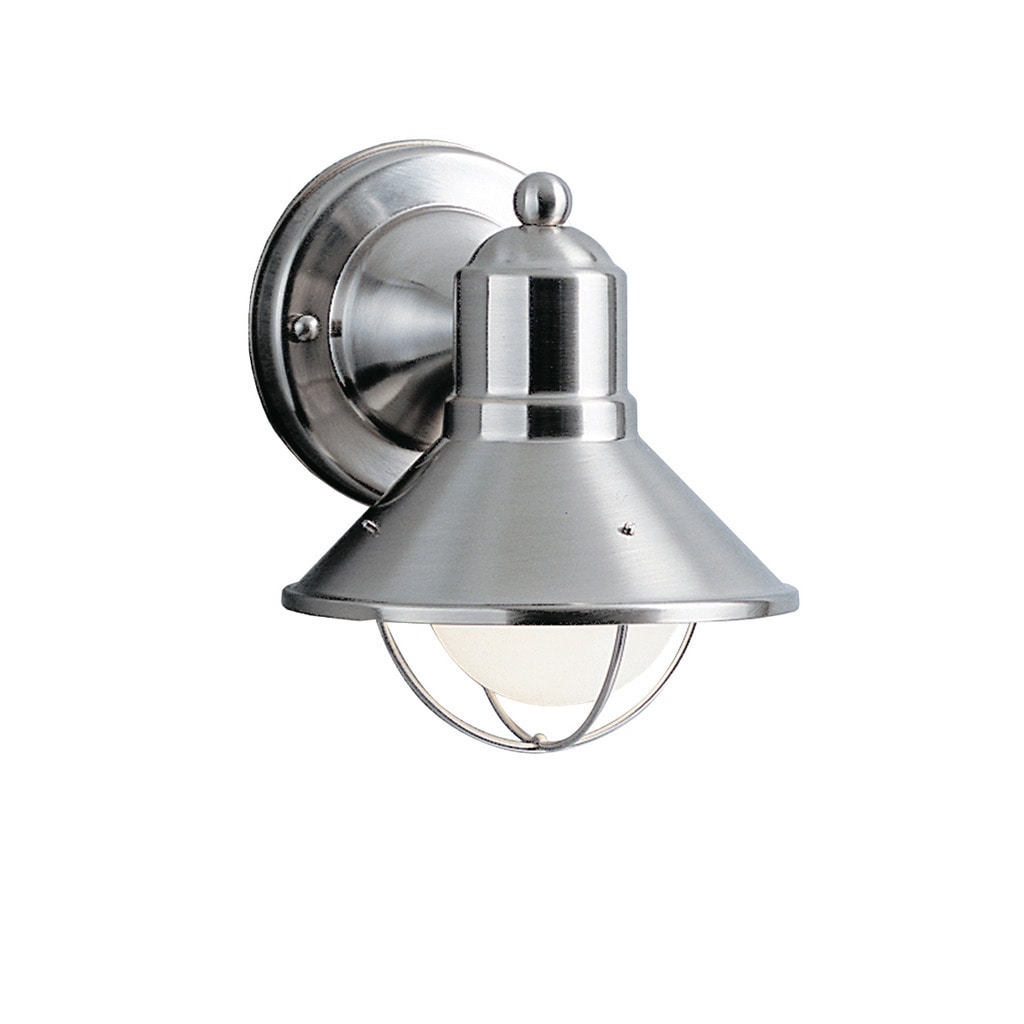 Kichler Lighting Seaside Collection 1 Light Brushed Nickel Outdoor Wall Lantern