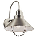 Kichler Lighting Seaside Collection 1 Light Brushed Nickel Outdoor Wall Sconce