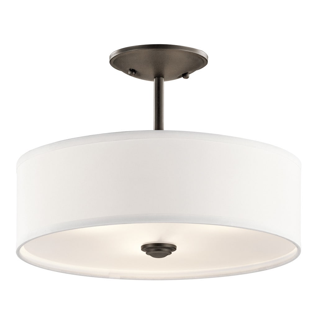 Porch Den Roselawn 3 Light Olde Bronze Semi Flush Mount