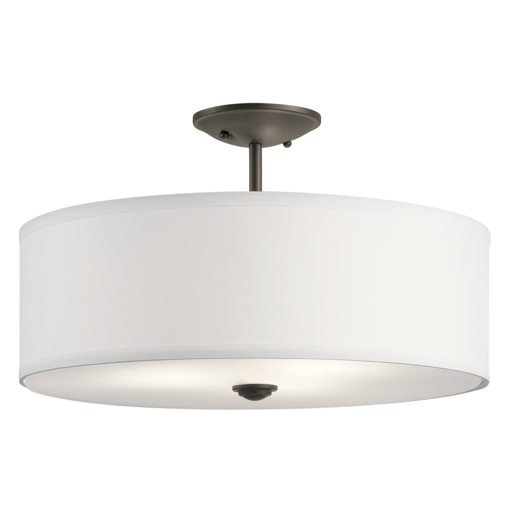Porch Den Roselawn 3 Light Olde Bronze Semi Flush Mount