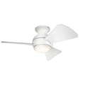 Kichler Lighting Sola Collection 34 Inch Matte White Led Ceiling Fan