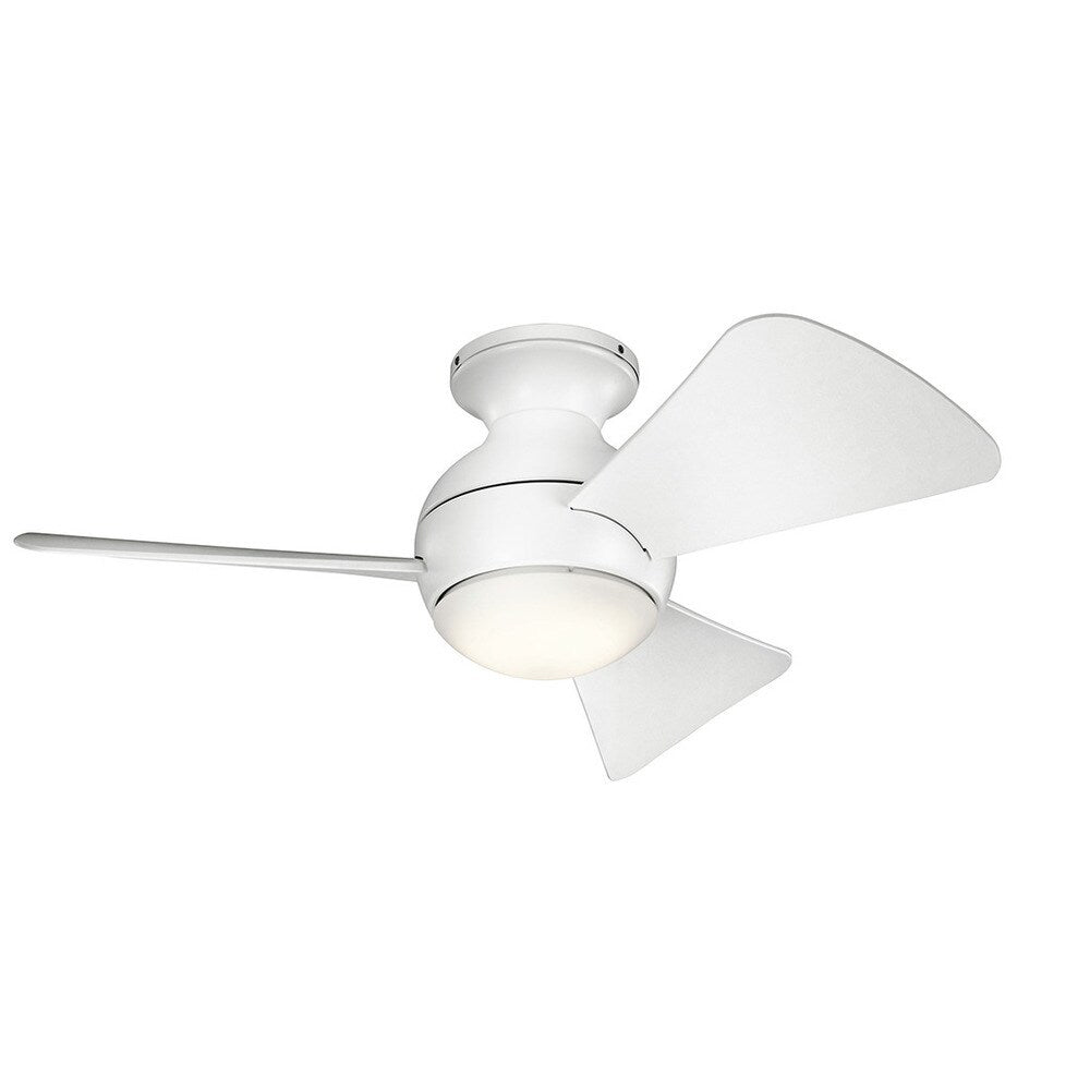 Kichler Lighting Sola Collection 34 Inch Matte White Led Ceiling Fan