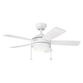Kichler Lighting Starkk Collection 42 Inch Matte White Led Ceiling Fan
