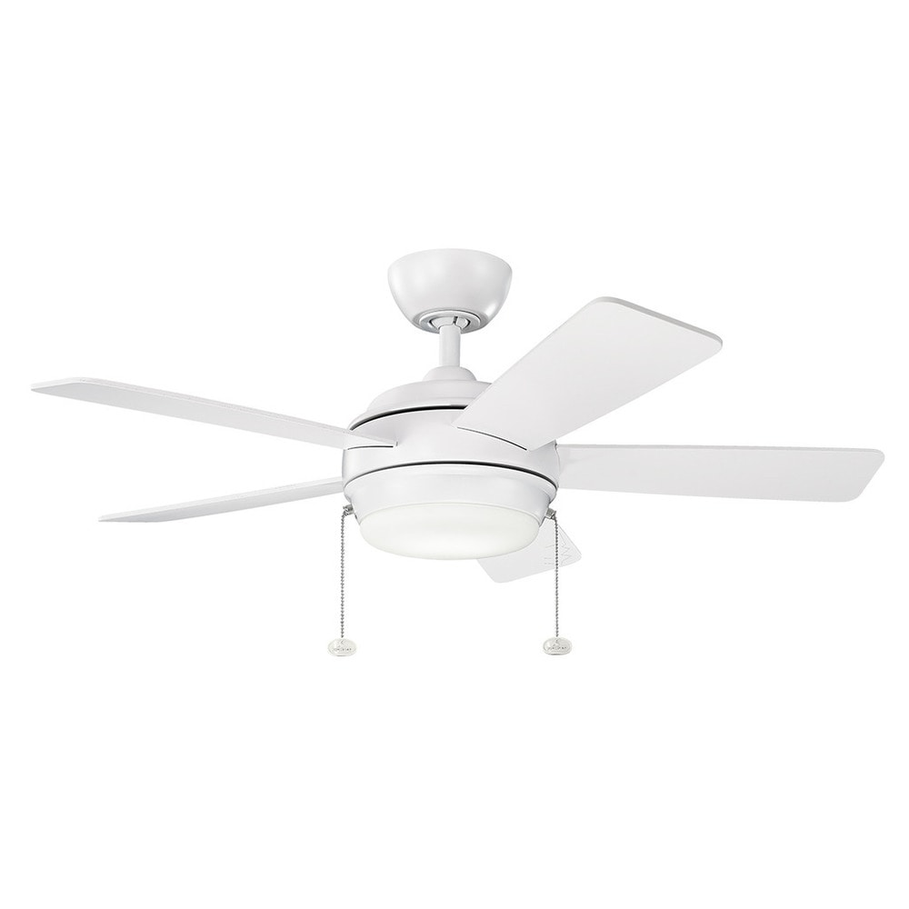 Kichler Lighting Starkk Collection 42 Inch Matte White Led Ceiling Fan
