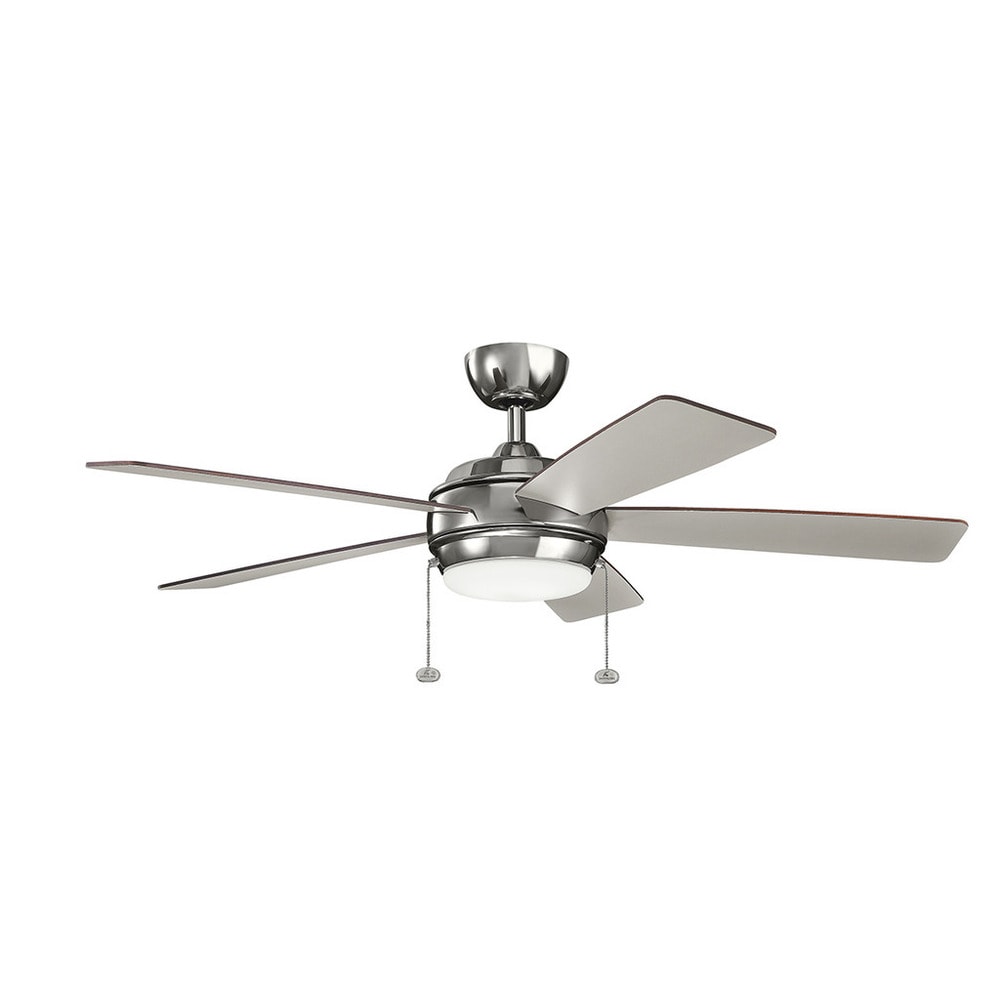 Kichler Lighting Starkk Collection 52 Inch Polished Nickel Led Ceiling Fan Polished Nickel