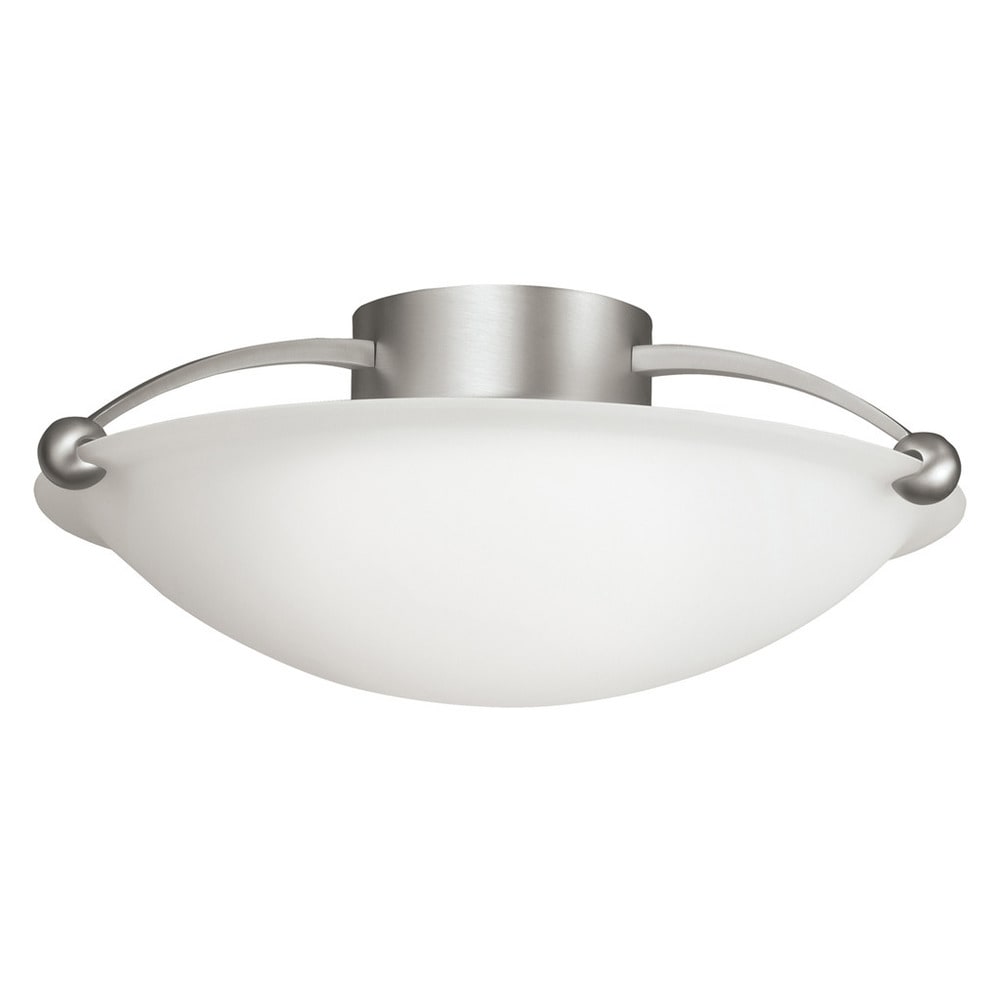 Kichler Lighting Swiss Passport Collection 3 Light Brushed Nickel Semi Flush Mount