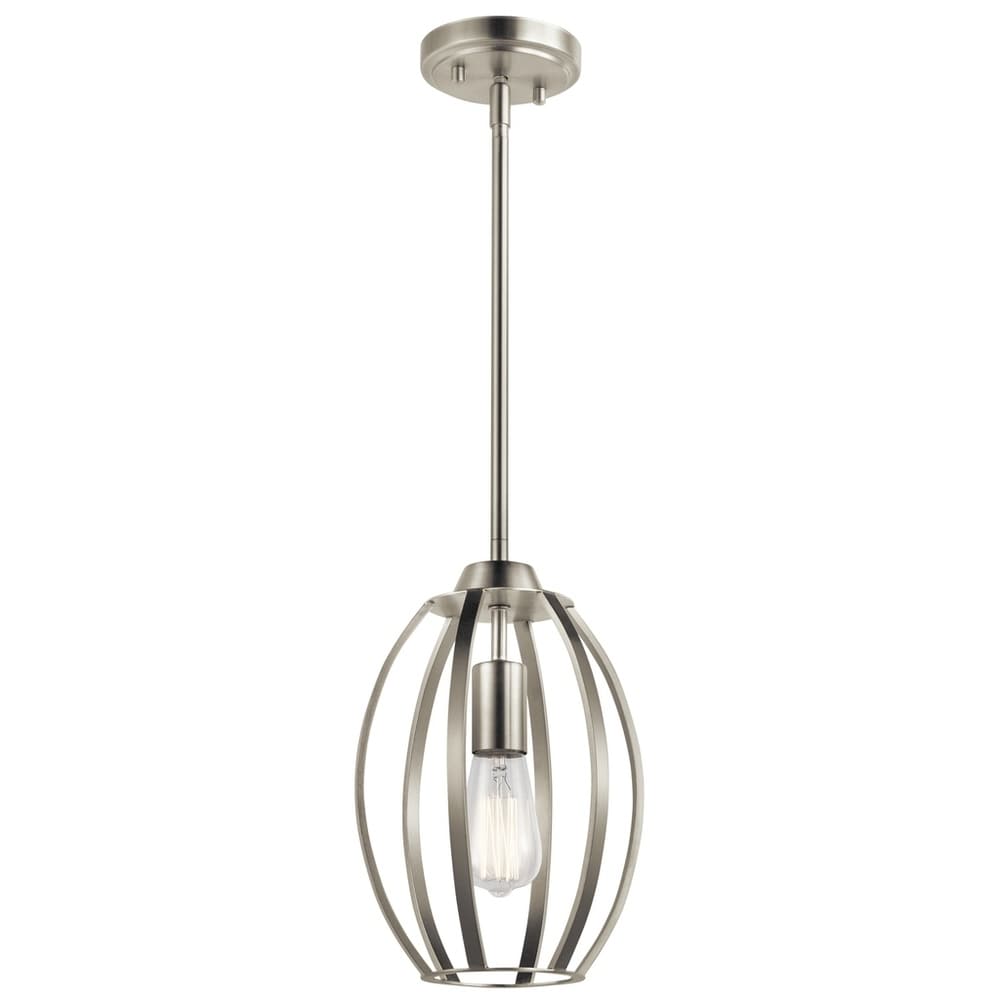 Strick Bolton Michelozzo 1 Light Brushed Nickel Pendant
