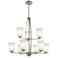 Strick Bolton Polke 9 Light Brushed Nickel Chandelier