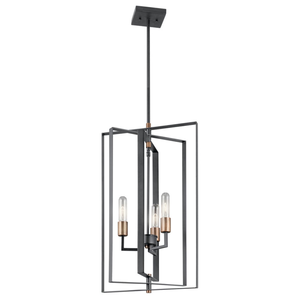 Kichler Lighting Taubert Collection 3 Light Black Pendant
