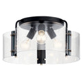 Kichler Lighting Thoreau 3 Light Semi Flush Mount Ceiling Light Black
