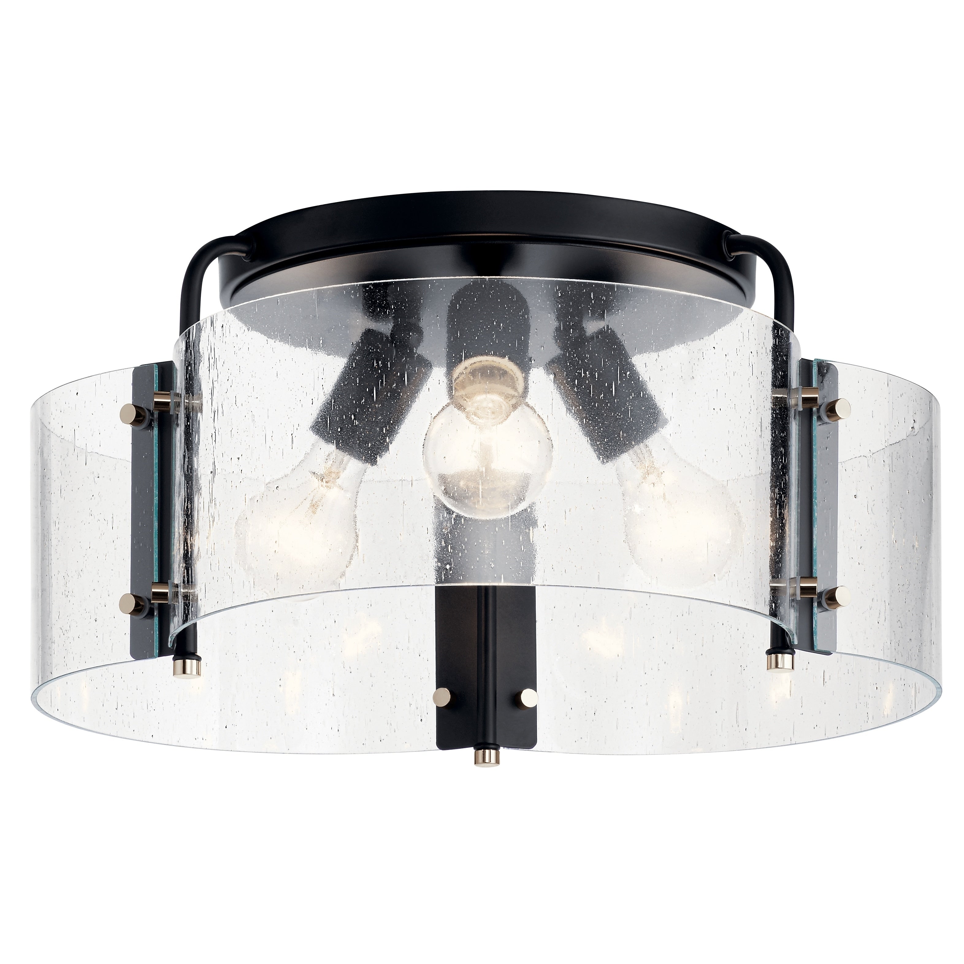 Kichler Lighting Thoreau 3 Light Semi Flush Mount Ceiling Light Black