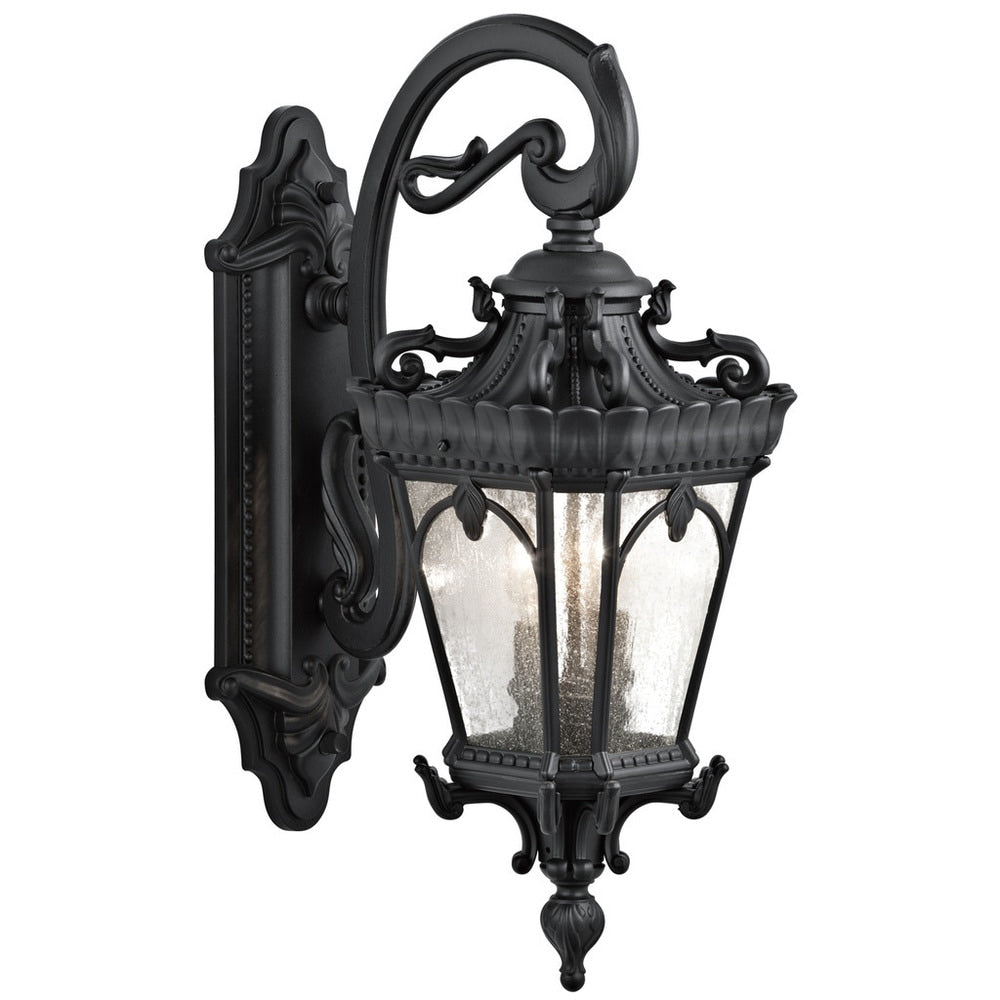 Kichler Lighting Tournai Collection 2 Light Textured Black Outdoor Wall Lantern