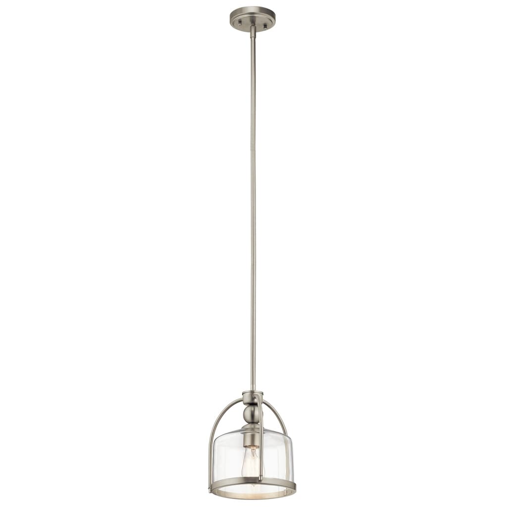 Kichler Lighting Transitional 1 Light Brushed Nickel Mini Pendant Brushed Nickel