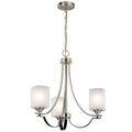 Kichler Lighting Tula 3 Light Semi Flush Chandelier Brushed Nickel