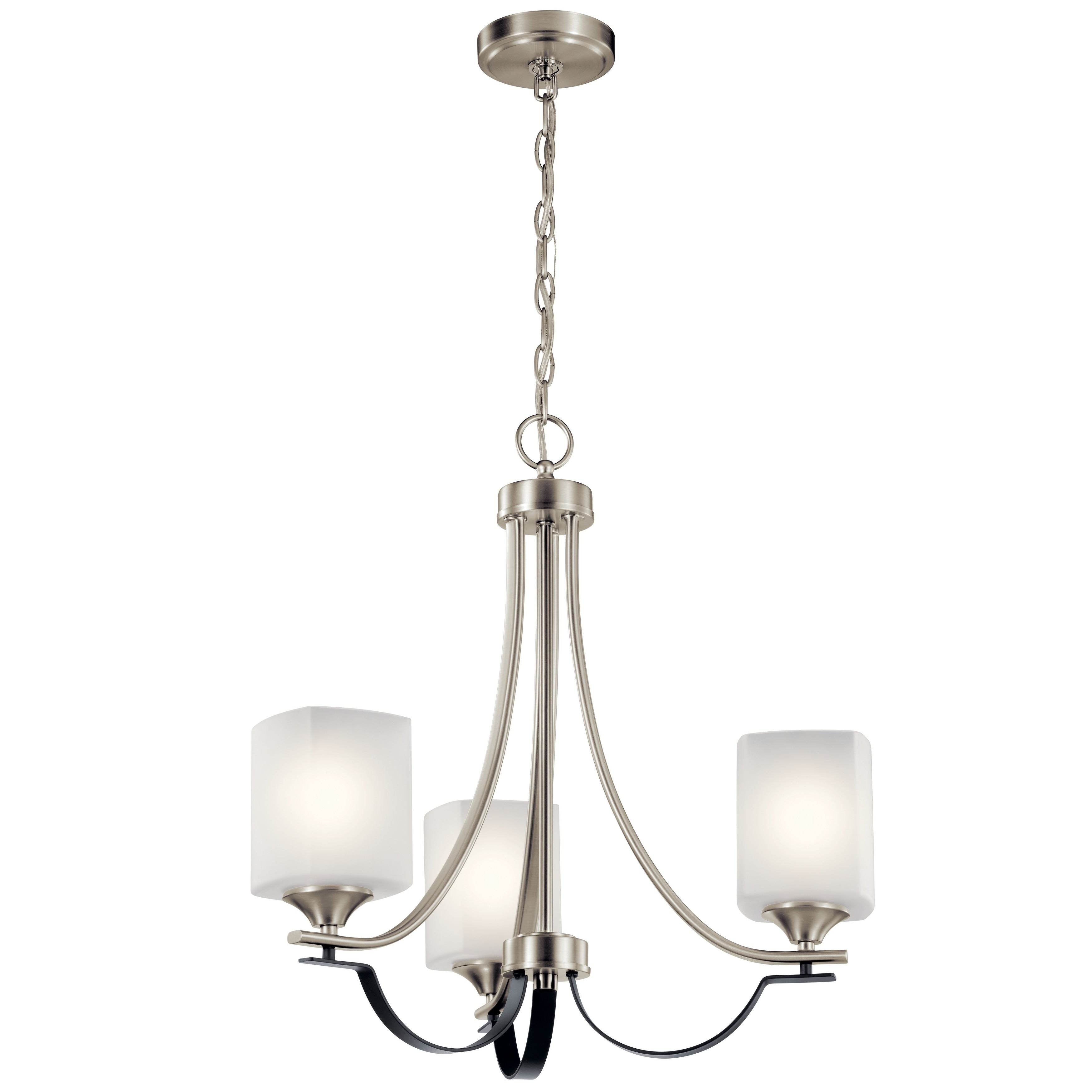 Kichler Lighting Tula 3 Light Semi Flush Chandelier Brushed Nickel