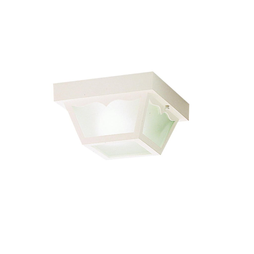 Kichler Lighting Utilitarian 1 Light White Outdoor Flush Mount