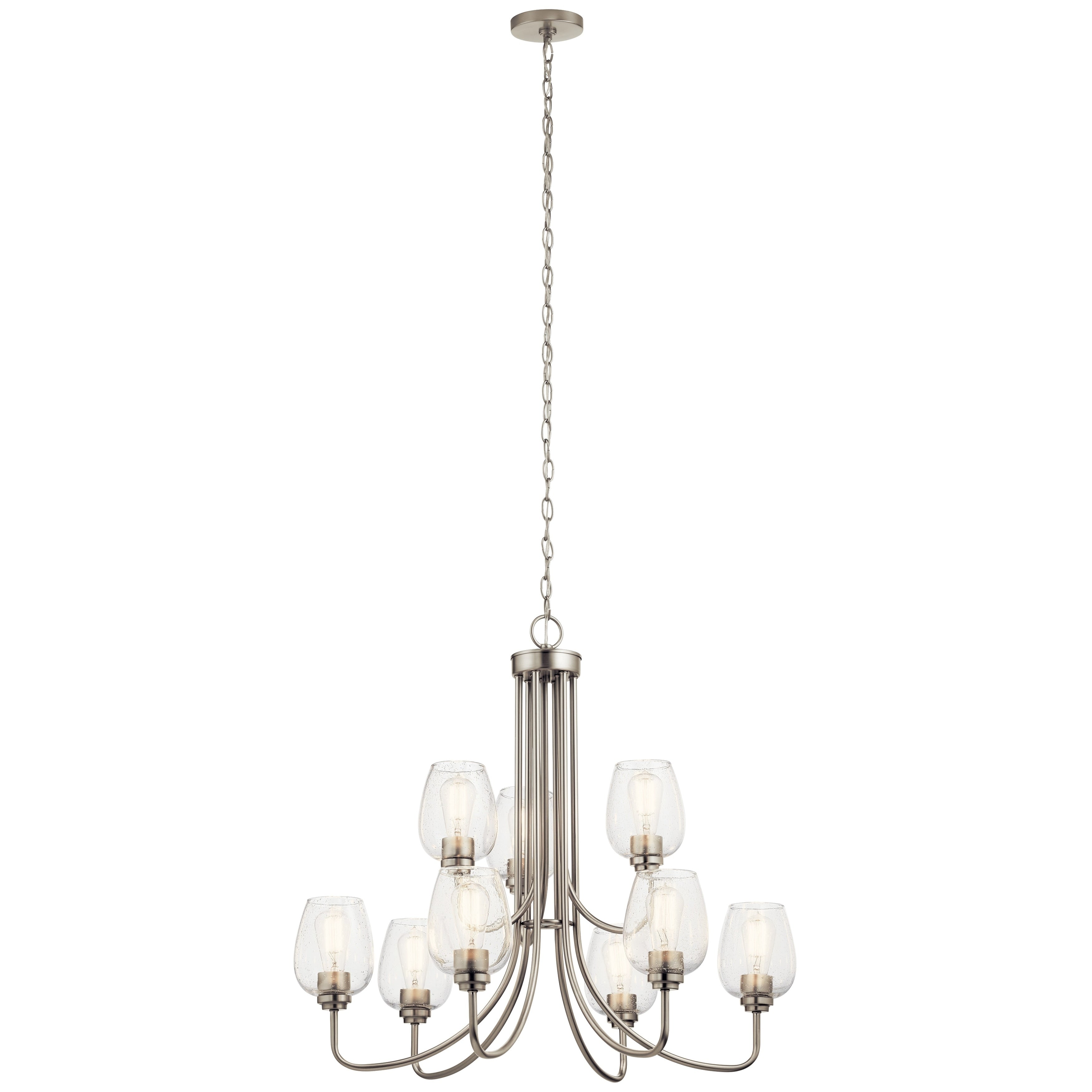 Kichler Lighting Valserrano 9 Light Chandelier Brushed Nickel
