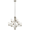 Kichler Lighting Vara Collection 9 Light Brushed Nickel Chandelier Brushed Nickel