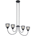 Kichler Lighting Voclain 4 Light Linear Chandelier Black