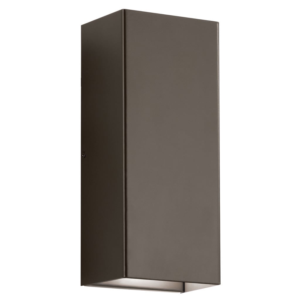 Kichler Lighting Walden Collection 2 Light Architectural Bronze Led Indoor Outdoor Wall Sconce