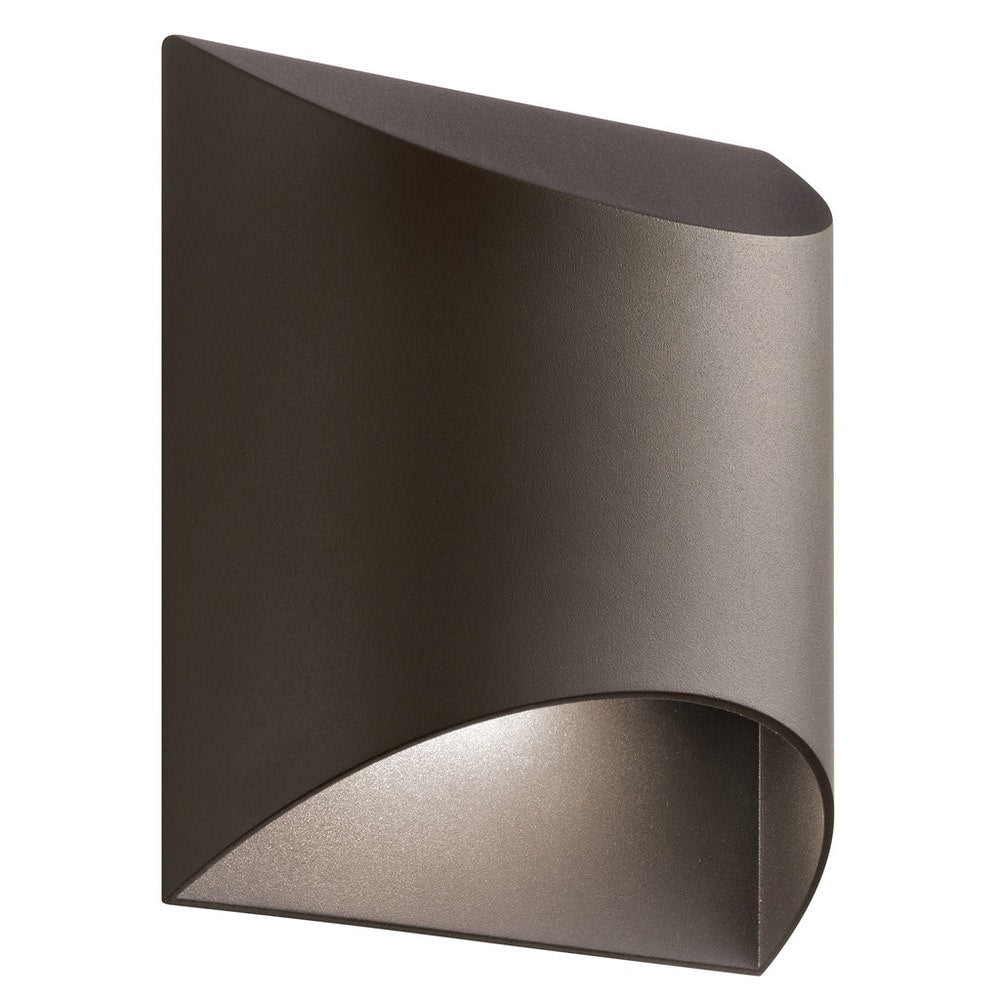 Kichler Lighting Wesley Collection 1 Light Textured Architectural Bronze Led Outdoor Wall Sconce