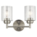 Kichler Lighting Winslow Collection 2 Light Brushed Nickel Bath Vanity Light