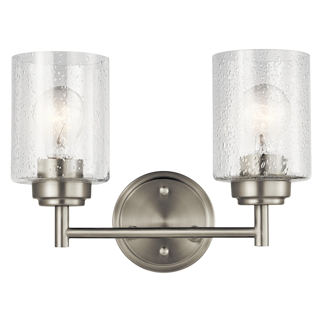 Kichler Lighting Winslow Collection 2 Light Brushed Nickel Bath Vanity Light