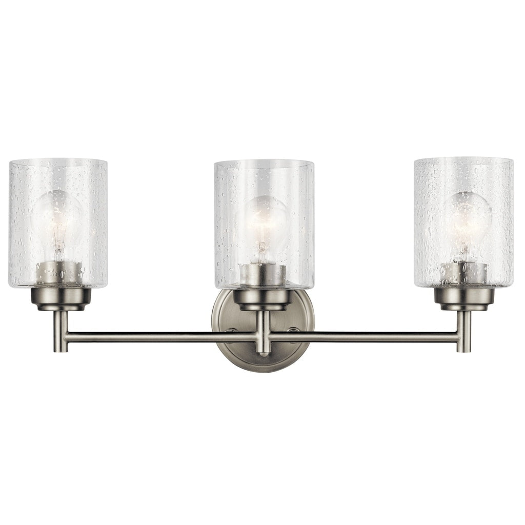 Kichler Lighting Winslow Collection 3 Light Brushed Nickel Bath Vanity Light