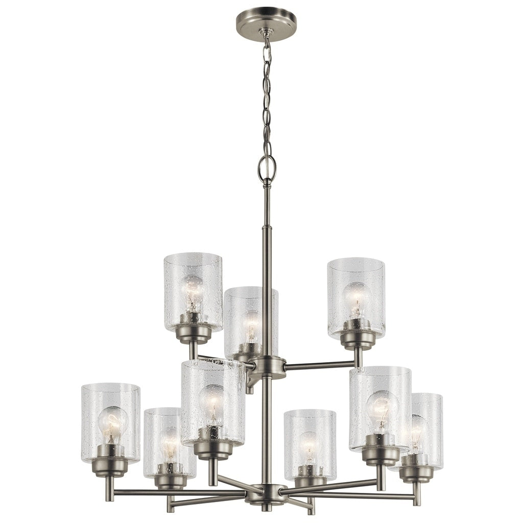 Kichler Lighting Winslow Collection 9 Light Brushed Nickel Chandelier