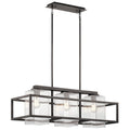 Kichler Lighting Wright Collection 3 Light Weathered Zinc Outdoor Linear Chandelier