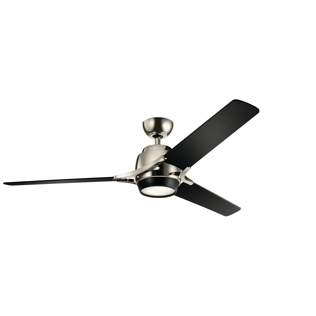 Kichler Lighting Zeus Collection 60 Inch Polished Nickel Led Ceiling Fan Polished Nickel