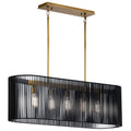 Kichler Linara 5 Light Black Linear Chandelier