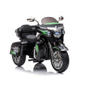 Kids 3 Wheel Motorcycle With Dual Seats Black Ride On Motorcycle Electric Motorcycle With Led Headlight