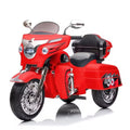 Kids 3 Wheel Motorcycle With Dual Seats Ride On Motorcycle Red Electric Motorcycle With Led Headlight