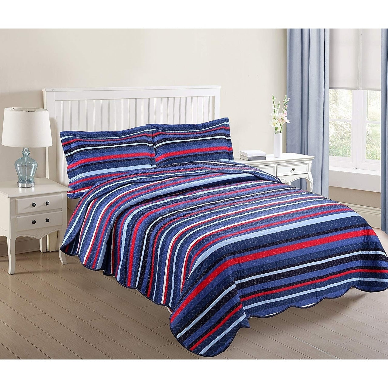 Porch Den Eliander Striped Quilt Set